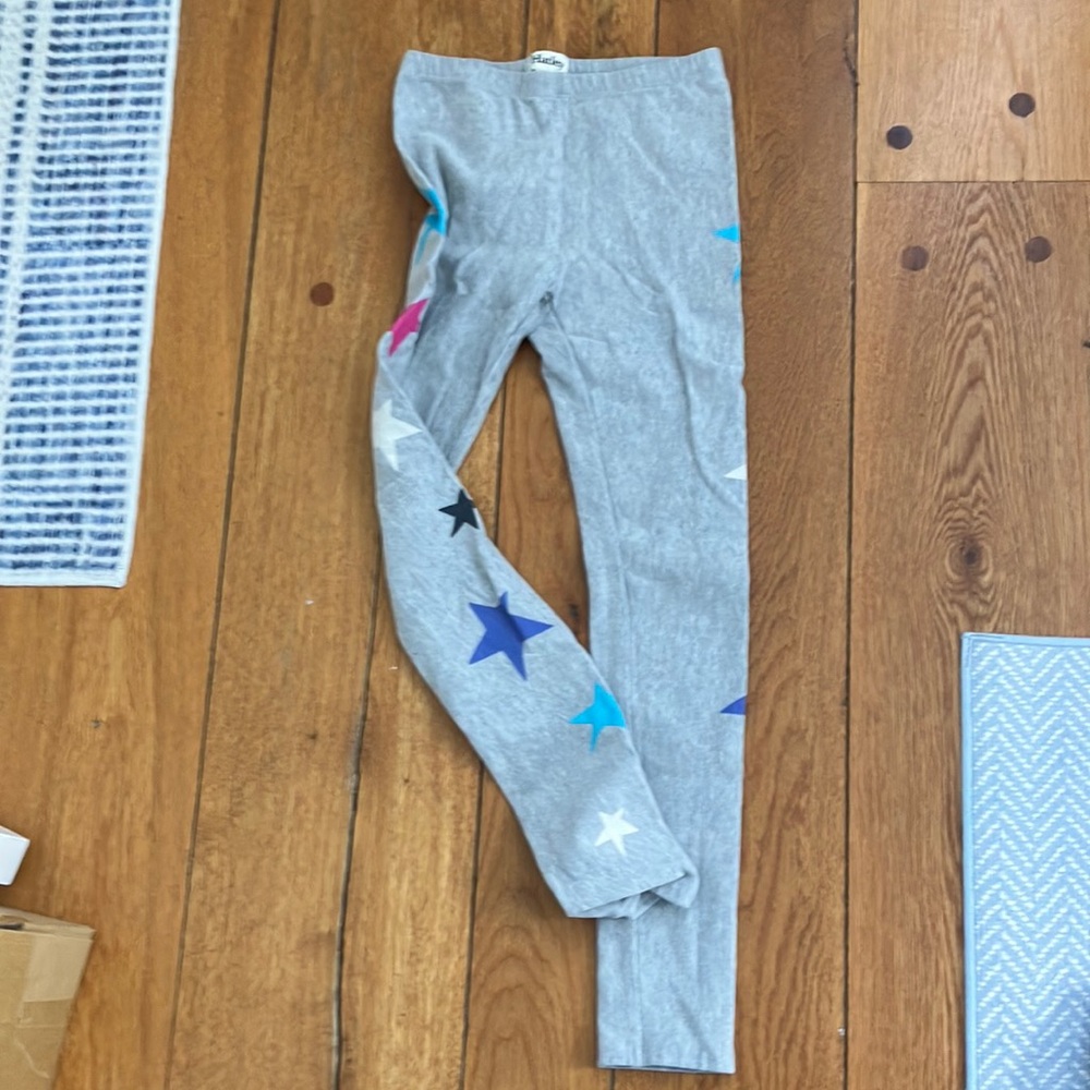 Hatley Gray and Blue Star Pattern Leggings 8